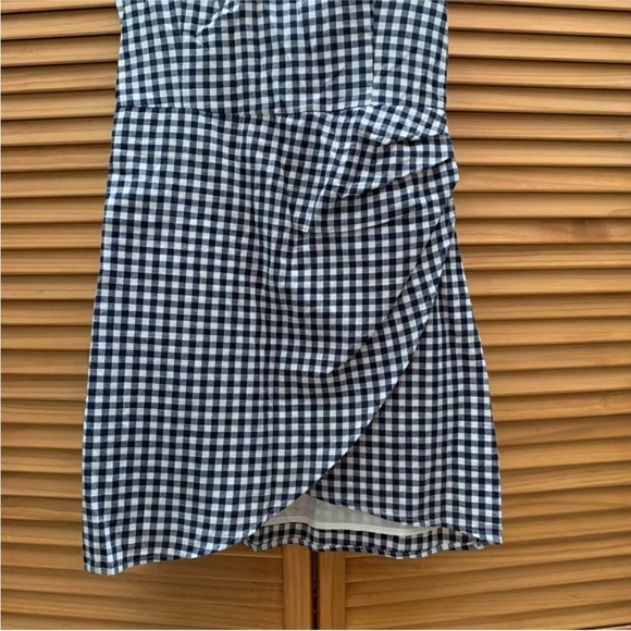 Abercrombie & Fitch Navy and White Gingham Mini Dress - Picture 5 of 6